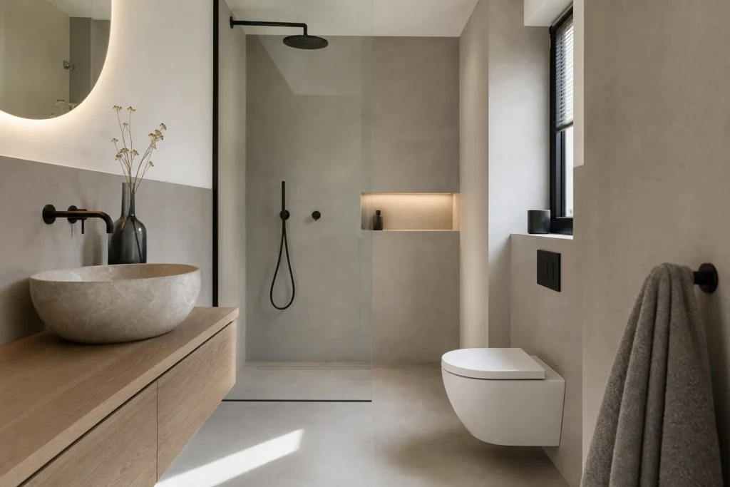 Kleine badkamer in Utrecht: opgeleverde badkamer met nieuw sanitair